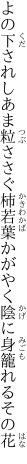 よの下されしあま粒ささぐ柿若葉 かがやく陰に身籠れるその花