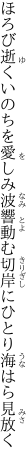 ほろび逝くいのちを愛しみ波響動む 切岸にひとり海はら見放く