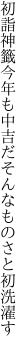 初詣神籤今年も中吉だ そんなものさと初洗濯す