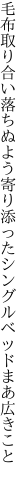 毛布取り合い落ちぬよう寄り添った シングルベッドまあ広きこと