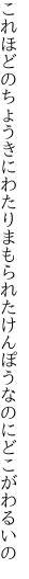 これほどのちょうきにわたりまもられた けんぽうなのにどこがわるいの