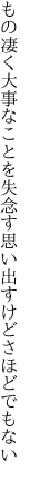 もの凄く大事なことを失念す 思い出すけどさほどでもない