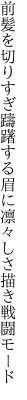 前髪を切りすぎ躊躇する眉に 凛々しさ描き戦闘モード