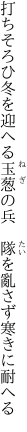 打ちそろひ冬を迎へる玉葱の兵　 隊を亂さず寒きに耐へる