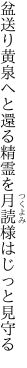 盆送り黄泉へと還る精霊を 月読様はじっと見守る