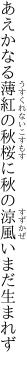 あえかなる薄紅の秋桜に 秋の涼風いまだ生まれず