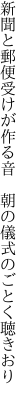 新聞と郵便受けが作る音　 朝の儀式のごとく聴きおり