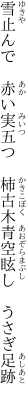 雪止んで　赤い実五つ　柿古木 青空眩し　うさぎ足跡