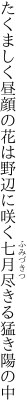たくましく昼顔の花は野辺に咲く 七月尽きる猛き陽の中