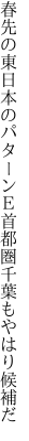 春先の東日本のパターンＥ 首都圏千葉もやはり候補だ
