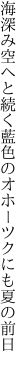 海深み空へと続く藍色の オホーツクにも夏の前日