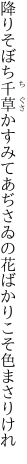 降りそぼち千草かすみてあぢさゐの 花ばかりこそ色まさりけれ