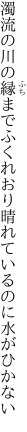 濁流の川の縁までふくれおり 晴れているのに水がひかない