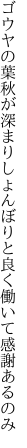 ゴウヤの葉秋が深まりしょんぼりと 良く働いて感謝あるのみ