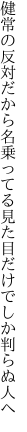 健常の反対だから名乗ってる 見た目だけでしか判らぬ人へ